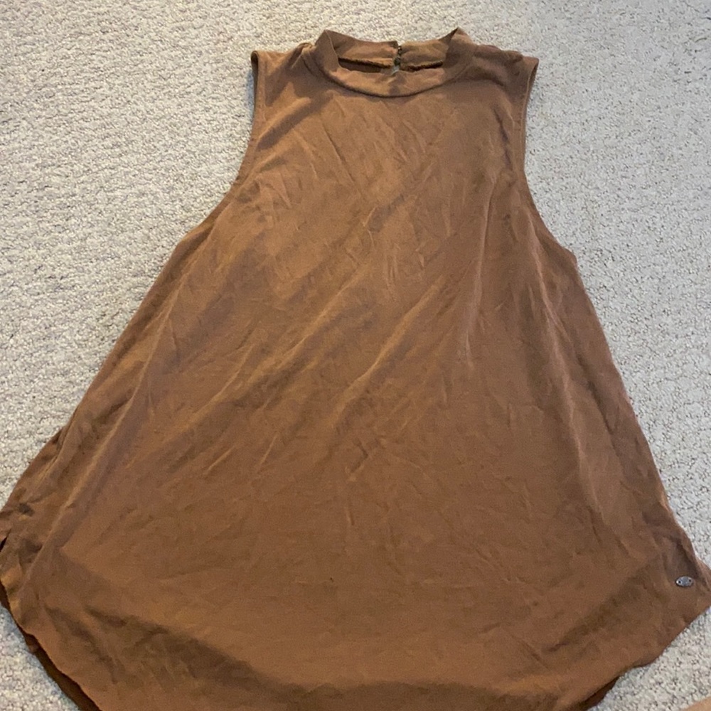 Brown high neck tank top - American Eagle Outfitters